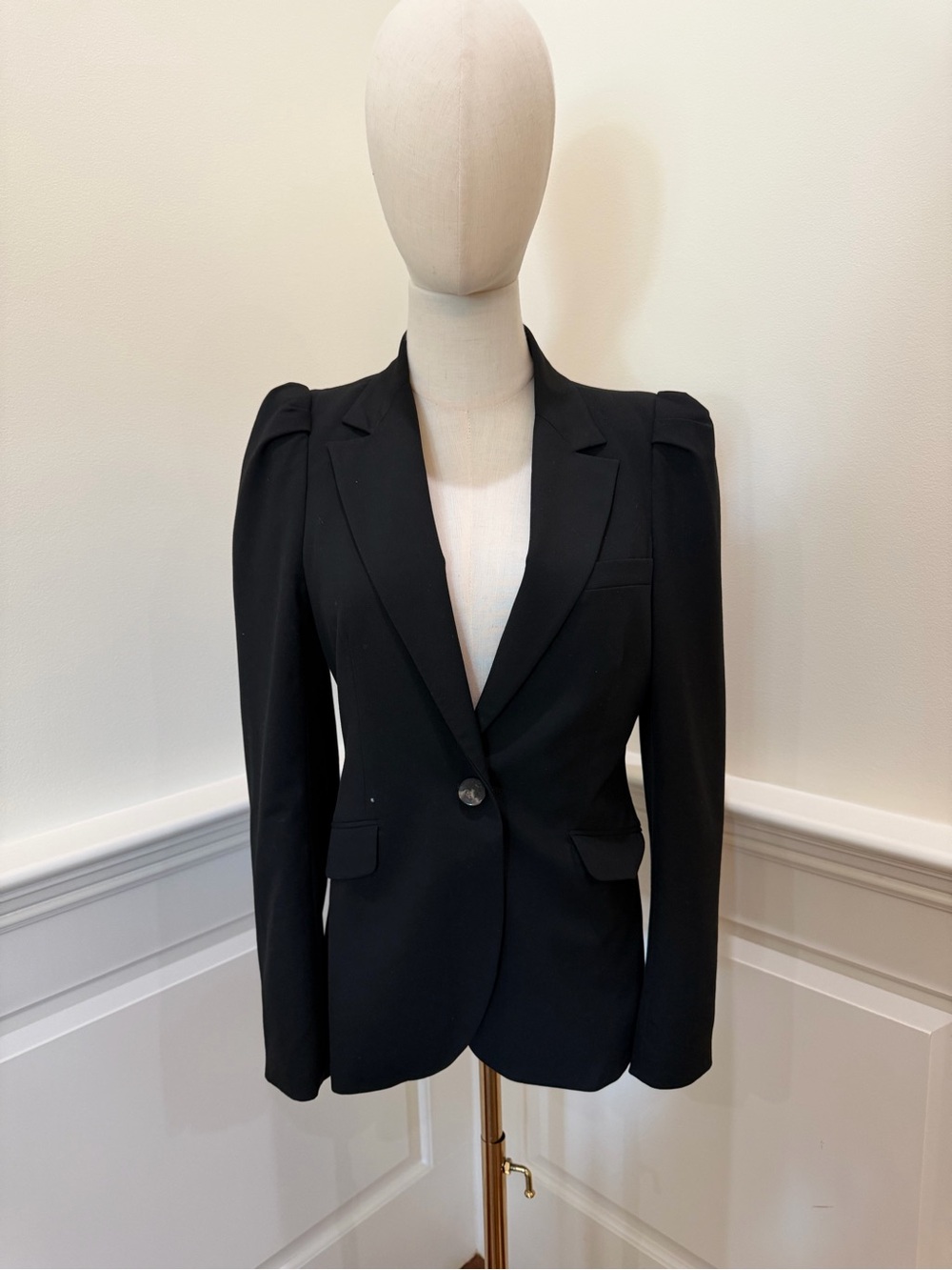Zara Black Single-Button Women's Tailored Blazer